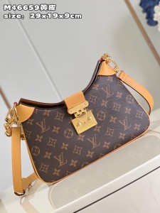 lv TWINNY牛角包 Monogram老花 S-lock复古锁扣包M46659