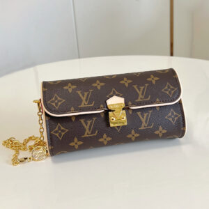 lv Pochette Camille老花链条包 S-Lock复古锁扣手包M13566