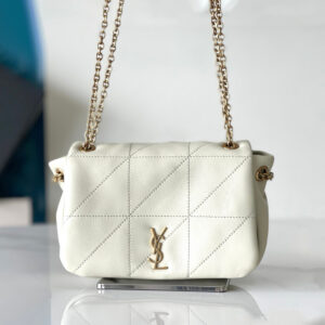 ysl jamie mini圣罗兰方胖子 白色羊皮绗缝 翻盖链条包766754