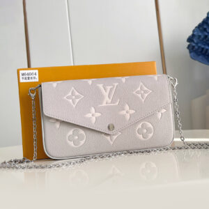 lv Pochette Félicie女士链条包 芋泥紫色 Monogram Empreinte压纹皮革M64064