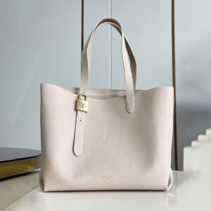 lv Low Key Cabas女士托特包 中号浅灰色 粒纹牛皮 简约实用子母包M25343