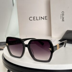 celine triomphe赛琳凯旋门标志女士太阳镜 六边形板材偏光墨镜 时尚大框CL40252