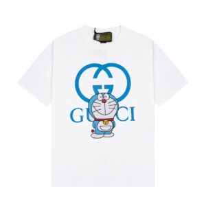 gucci doraemon古琦哆啦A梦 联名款 GG标志印花短T恤 白色