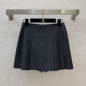 miumiu繆繆高端女士套裝裙子 領口金屬珠鏈蝴蝶結 韓女團風 可咸可甜 灰色 - Image 9