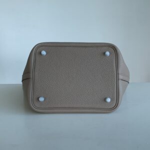 hermes picotin lock 愛馬仕菜籃子水桶包 斑鳩灰色TC牛皮革 - Image 12