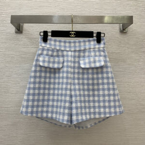 miumiu繆繆夏季女裝 藍白色格子套裝 學院風海軍領蝴蝶結 - Image 8
