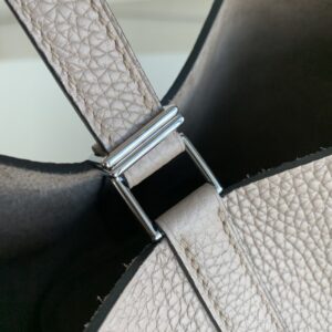 hermes picotin lock 愛馬仕菜籃子水桶包 斑鳩灰色TC牛皮革 - Image 11