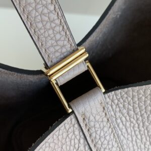 hermes picotin lock 愛馬仕菜籃子水桶包 斑鳩灰色TC牛皮革 - Image 4