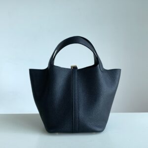 hermes picotin lock 愛馬仕菜籃子水桶包 黑色TC牛皮革 - Image 2