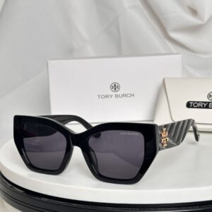 TORY BURCH猫眼太阳镜 高级感板材墨镜 斜纹镜腿 双T标 TY7218U