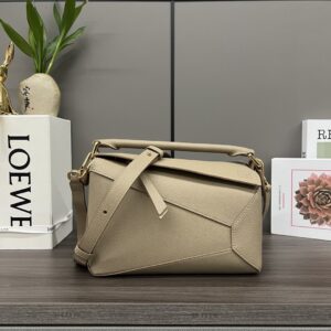 loewe Puzzle  Edge 2.0 罗意威几何包 小号 沙色 粒纹牛皮革