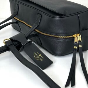 Balenciaga Carrie新款保齡球包 小號黑色牛皮革 巴黎世家女士手提單肩包 - Image 9