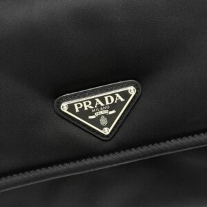 Prada Cini Re-Nylon小號郵差包 普拉達黑色尼龍休閒挎包1BD313 - Image 8