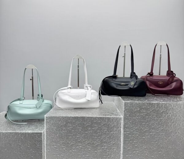 Balenciaga Carrie新款保齡球包 小號薄荷綠色牛皮革 巴黎世家女士手提單肩包