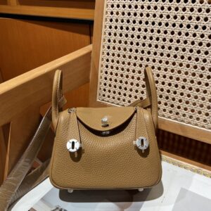 hermes mini Lindy 19 爱马仕迷你琳迪包 TC皮 饼干色