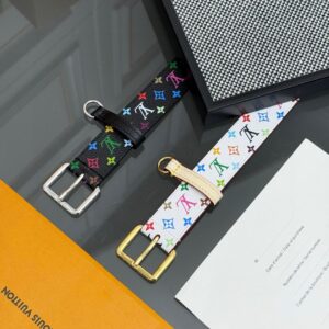 lv路易威登聯名款女士腰帶 復古針扣 monogram黑彩系列