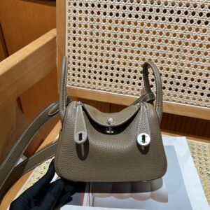 hermes mini Lindy 19 爱马仕迷你琳迪包 TC皮 大象灰色
