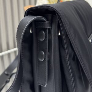 Prada Cini Re-Nylon中號郵差包 普拉達黑色尼龍休閒挎包1BD255 - Image 12