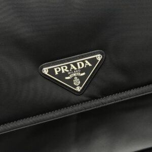 Prada Cini Re-Nylon中號郵差包 普拉達黑色尼龍休閒挎包1BD255 - Image 7