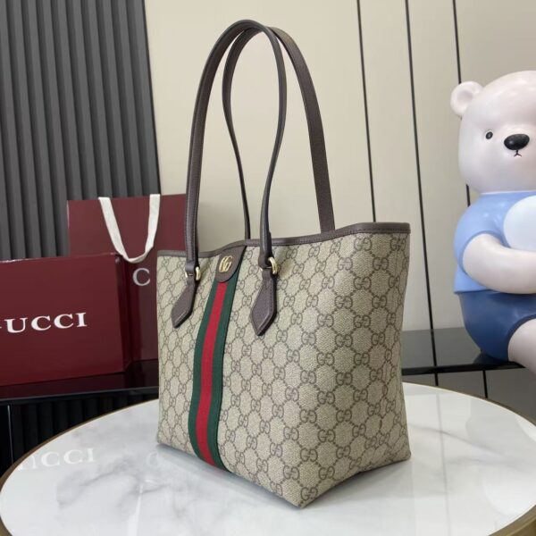 Gucci Ophidia古琦女士托特購物袋 雙G帆布條紋織帶 小號手提單肩包836831