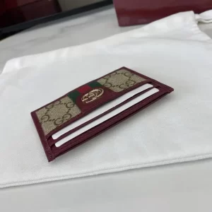Gucci Ophidia迷你卡包名片夾 雙G標志老花 安可拉红色牛皮 彩色織帶 838486 - Image 7