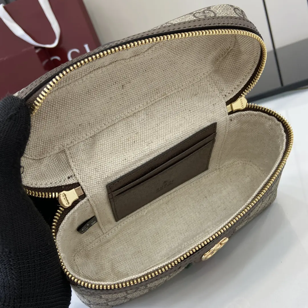 gucci ophidia系列 迷你化妝包 彩色織帶 復古老花盒子包816357 - Image 4