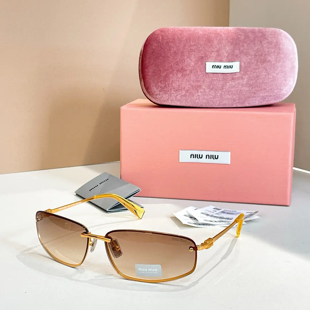 miumiu夏季新款女士太陽鏡 漸變色金属框眼鏡 MUA50S - Image 1