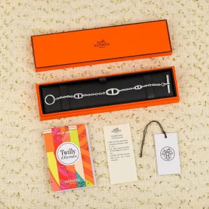 hermes Farandole愛馬仕爆款豬鼻子925銀色情侶手鏈 - Image 2