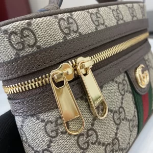 gucci ophidia系列 迷你化妝包 彩色織帶 復古老花盒子包816357 - Image 5