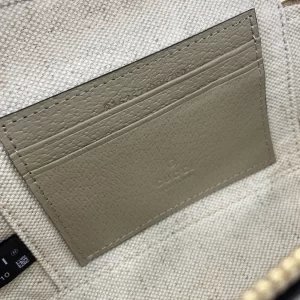 gucci ophidia系列迷你化妝包 燕麥色雙G帆布 彩色織帶 復古盒子包816357 - Image 3