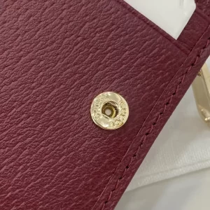 Gucci Ophidia迷你折疊鈕扣錢夾卡夾 GG老花 安可拉紅色牛皮 彩色織帶 838487 - Image 5