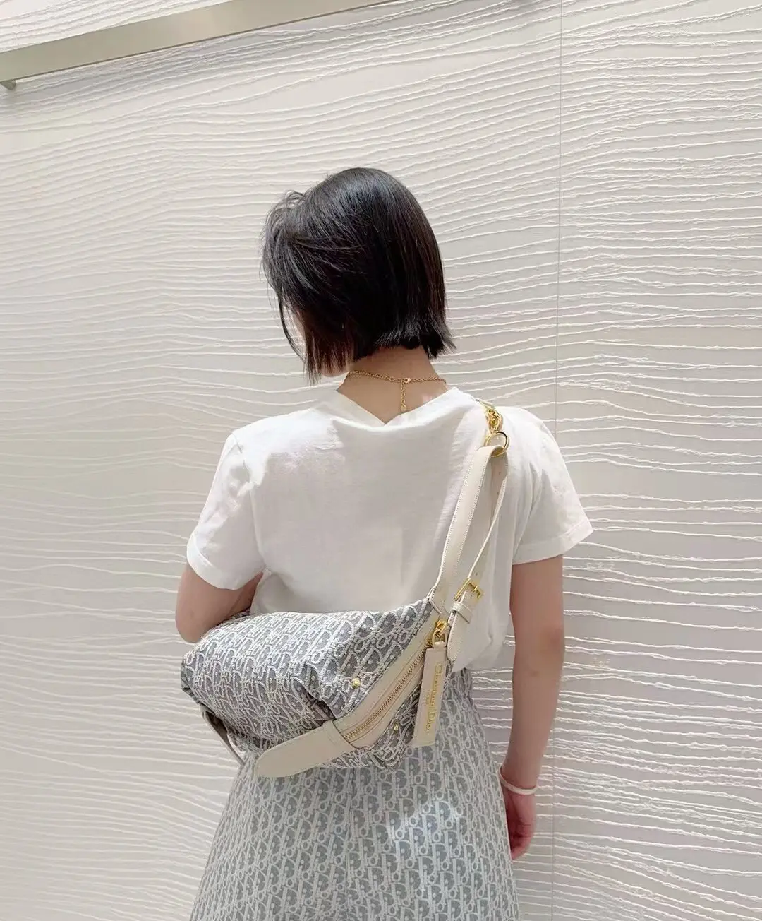Dior D-Journey迪奧新款流浪包 牛仔藍色酒椰草女士hobo手袋2417 - Image 3
