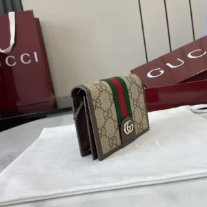 Gucci Ophidia迷你折疊鈕扣錢夾 卡夾 GG老花帆布 彩色織帶838487 - Image 10