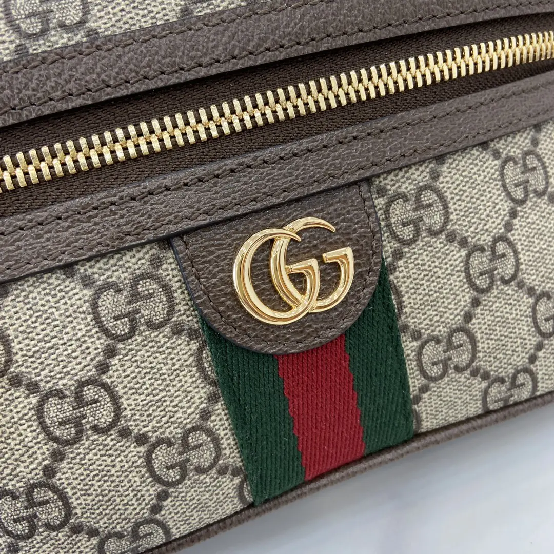 gucci ophidia系列 迷你化妝包 彩色織帶 復古老花盒子包816357 - Image 9