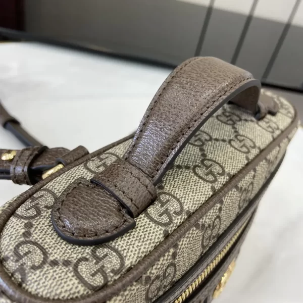 gucci ophidia系列 迷你化妝包 彩色織帶 復古老花盒子包816357