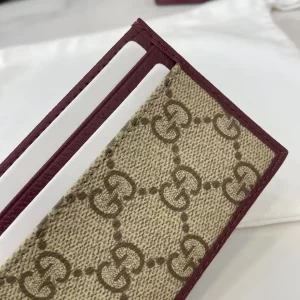 Gucci Ophidia迷你卡包名片夾 雙G標志老花 安可拉红色牛皮 彩色織帶 838486 - Image 3