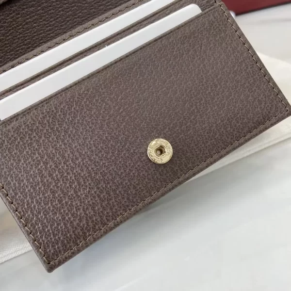 Gucci Ophidia迷你折疊鈕扣錢夾 卡夾 GG老花帆布 彩色織帶838487