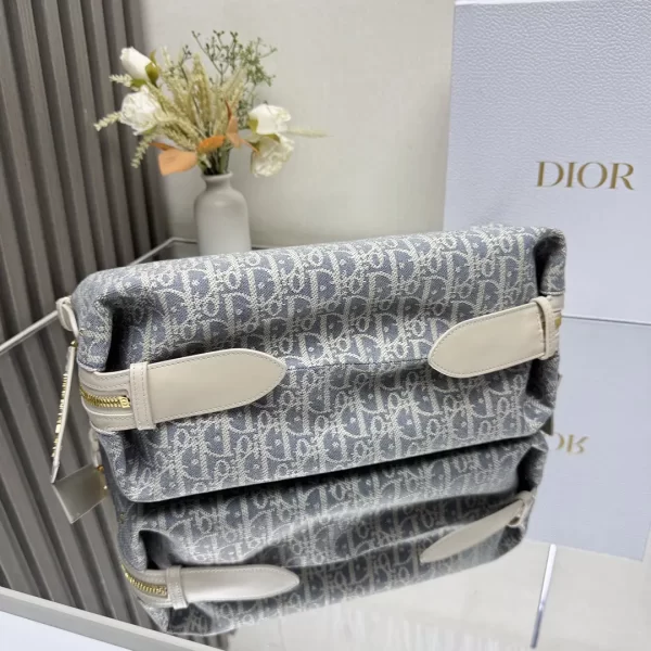 Dior D-Journey迪奧新款流浪包 牛仔藍色酒椰草女士hobo手袋2417