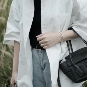 hermes Farandole愛馬仕爆款豬鼻子925銀色情侶手鏈 - Image 7