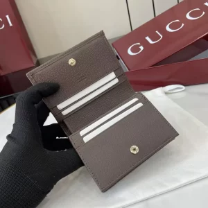 Gucci Ophidia迷你折疊鈕扣錢夾 卡夾 GG老花帆布 彩色織帶838487 - Image 5