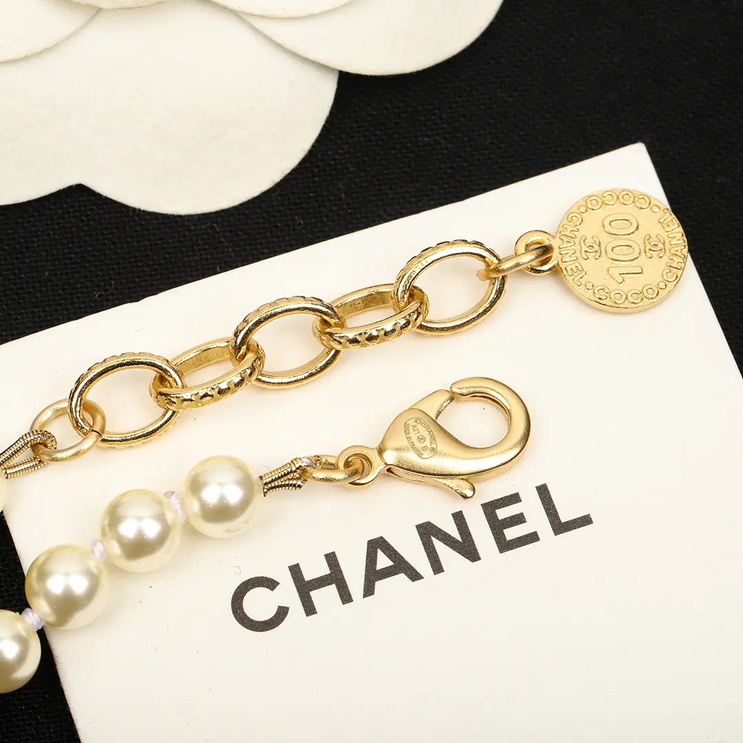 chanel香奈兒100周年纪念限量版 香女郎珍珠双C项链 - Image 9