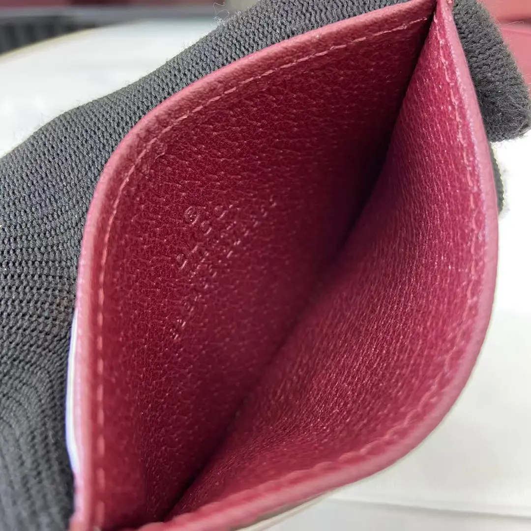Gucci Ophidia迷你卡包名片夾 雙G標志老花 安可拉红色牛皮 彩色織帶 838486 - Image 5