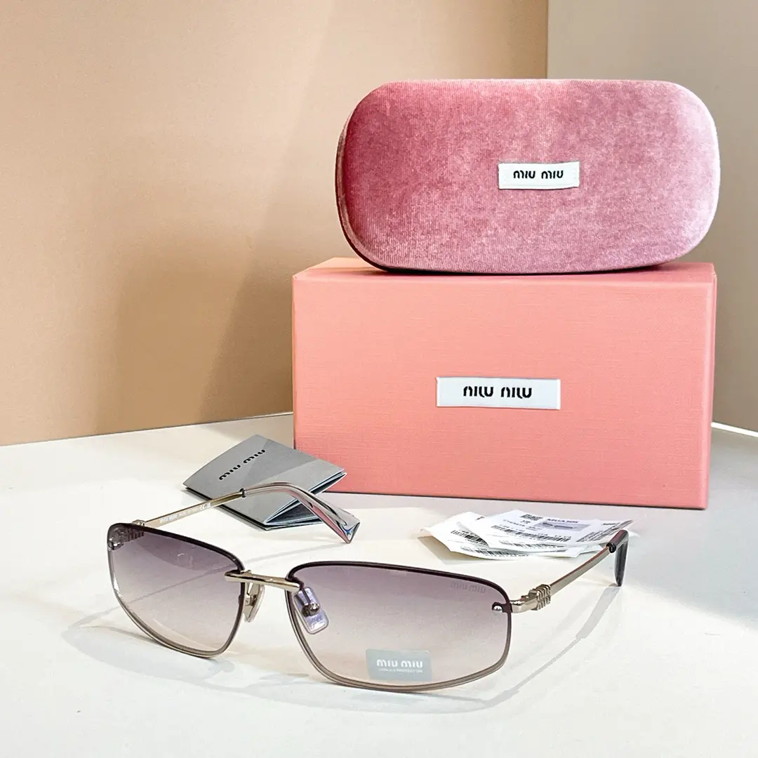 miumiu夏季新款女士太陽鏡 漸變色金属框眼鏡 MUA50S - Image 9