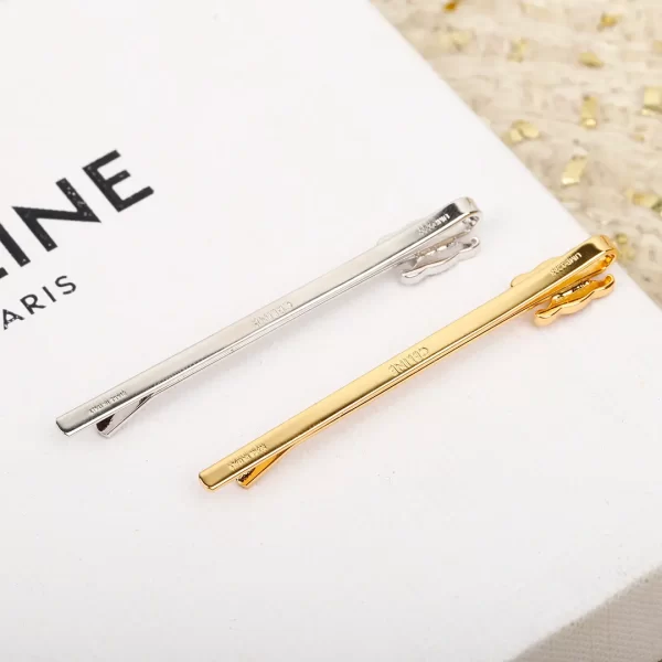 celine triomphe賽琳凱旋門標志發夾 簡約風 金/銀色