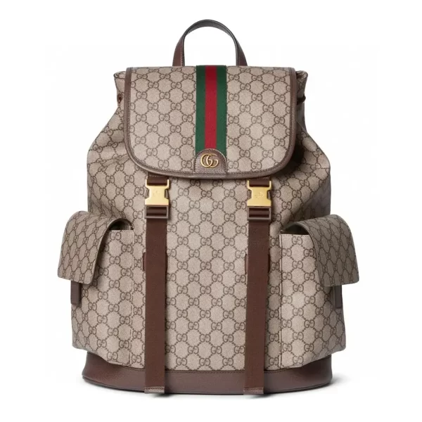 gucci Ophidia系列雙G老花復古旅行背包 古琦多功能電腦雙肩包839110