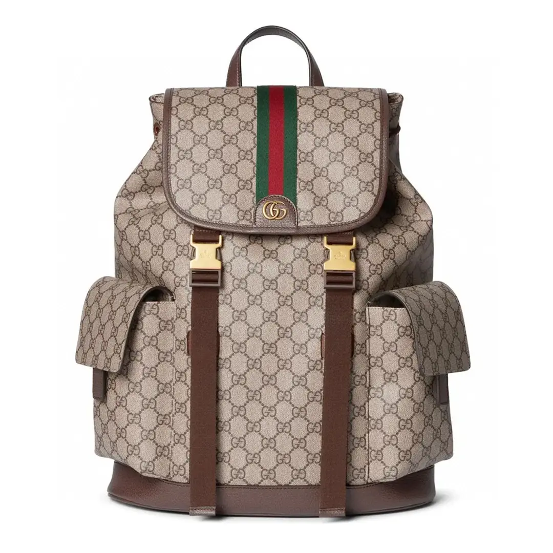gucci Ophidia系列雙G老花復古旅行背包 古琦多功能電腦雙肩包839110 - Image 11
