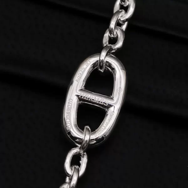 hermes Farandole愛馬仕爆款豬鼻子925銀色情侶手鏈