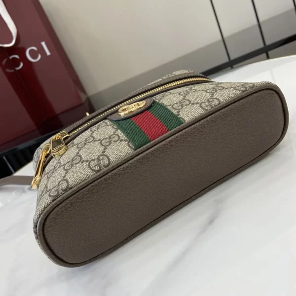 gucci ophidia系列 迷你化妝包 彩色織帶 復古老花盒子包816357