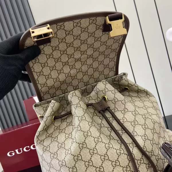 gucci Ophidia系列雙G老花復古旅行背包 古琦多功能電腦雙肩包839110