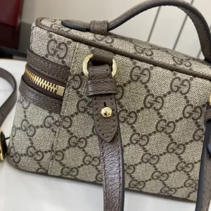 gucci ophidia系列 迷你化妝包 彩色織帶 復古老花盒子包816357 - Image 6